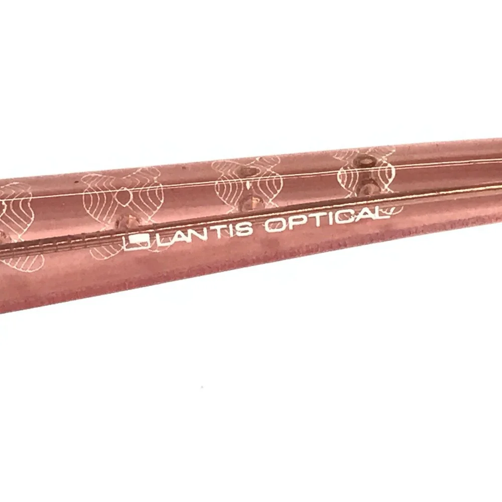 Lantis Optical Eyeglasses Frame L8014 PRP Purple Rectangle Crystals 48-16-130